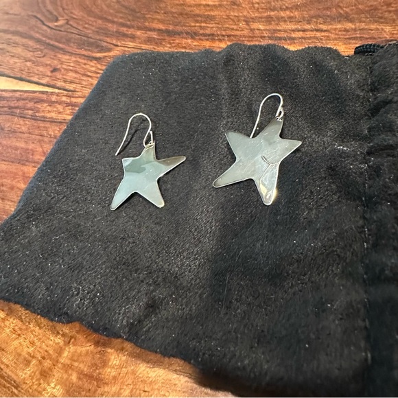 RLM Studio Andy Warhol Sterling Silver Abstract Star Dangle Earrings Quote 5.9g - Picture 2 of 8
